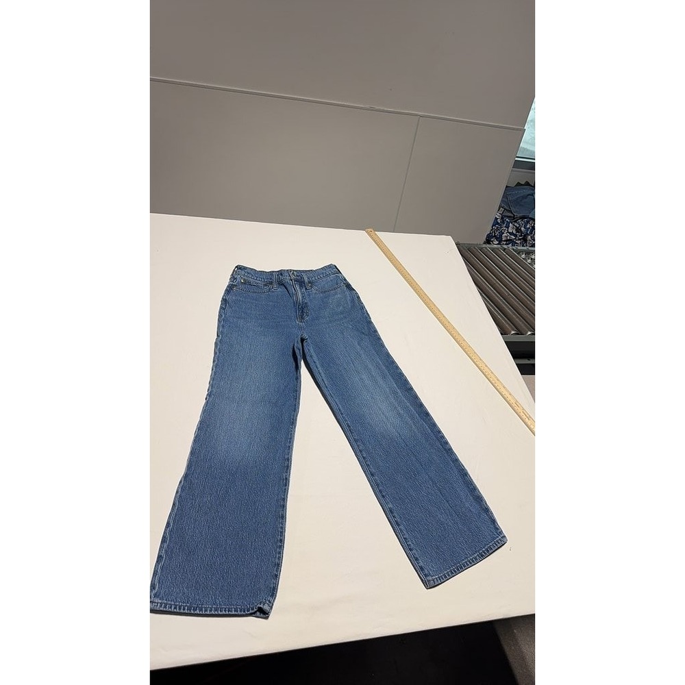 J.Crew Slim Wide Leg Jeans Blue High Waist Denim Size 25